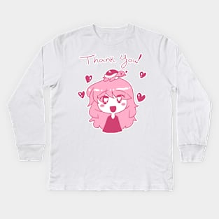 Thank You - Pink Turtle Girl Kids Long Sleeve T-Shirt